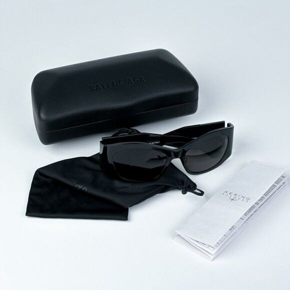 NEW Balenciaga BB0329S 003 Black Grey Geometric Unisex Sunglasses BB 0329S